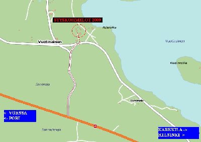 Kartta Vuotinaisten leirikeskukseen